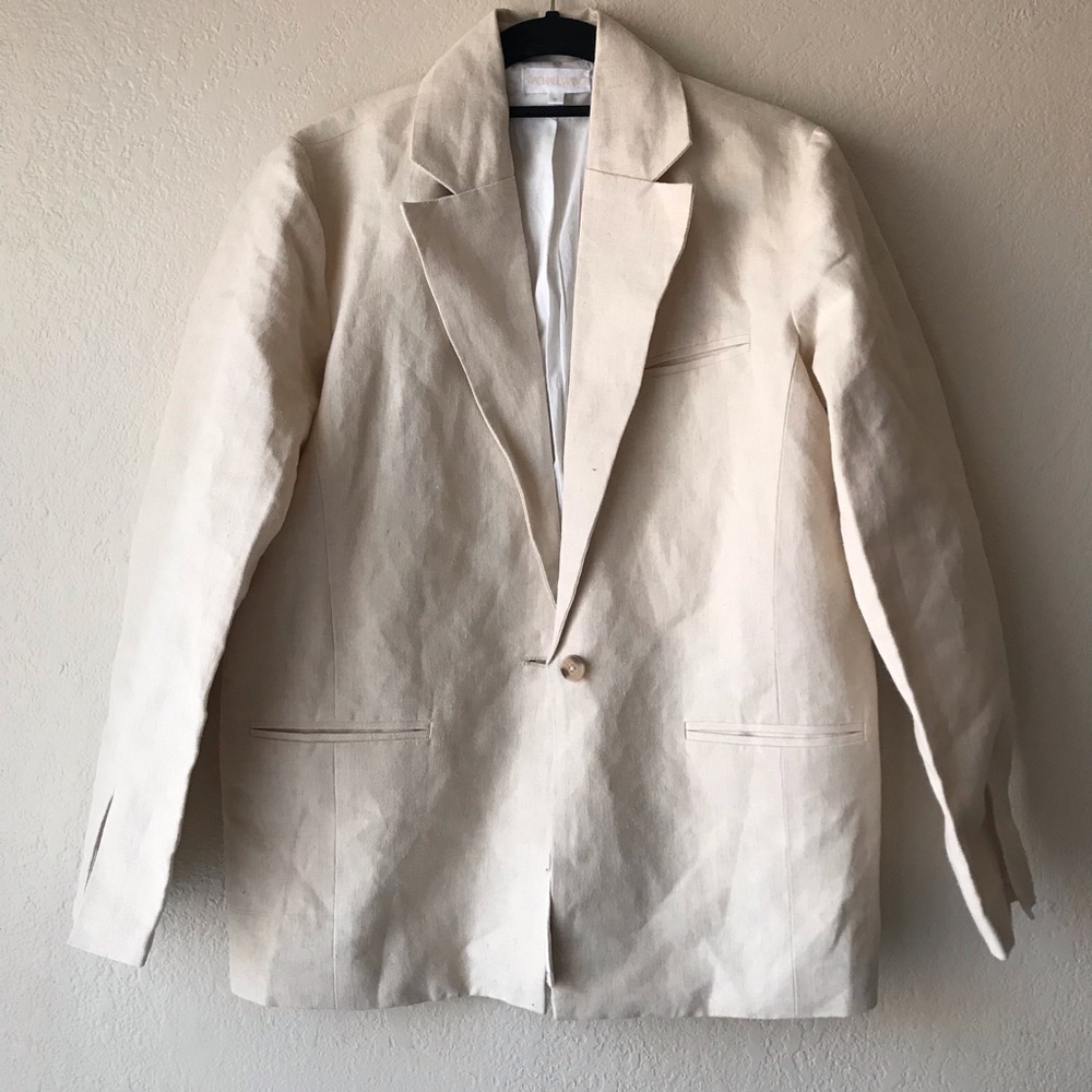 Oversized blazer suit set super high waist pants